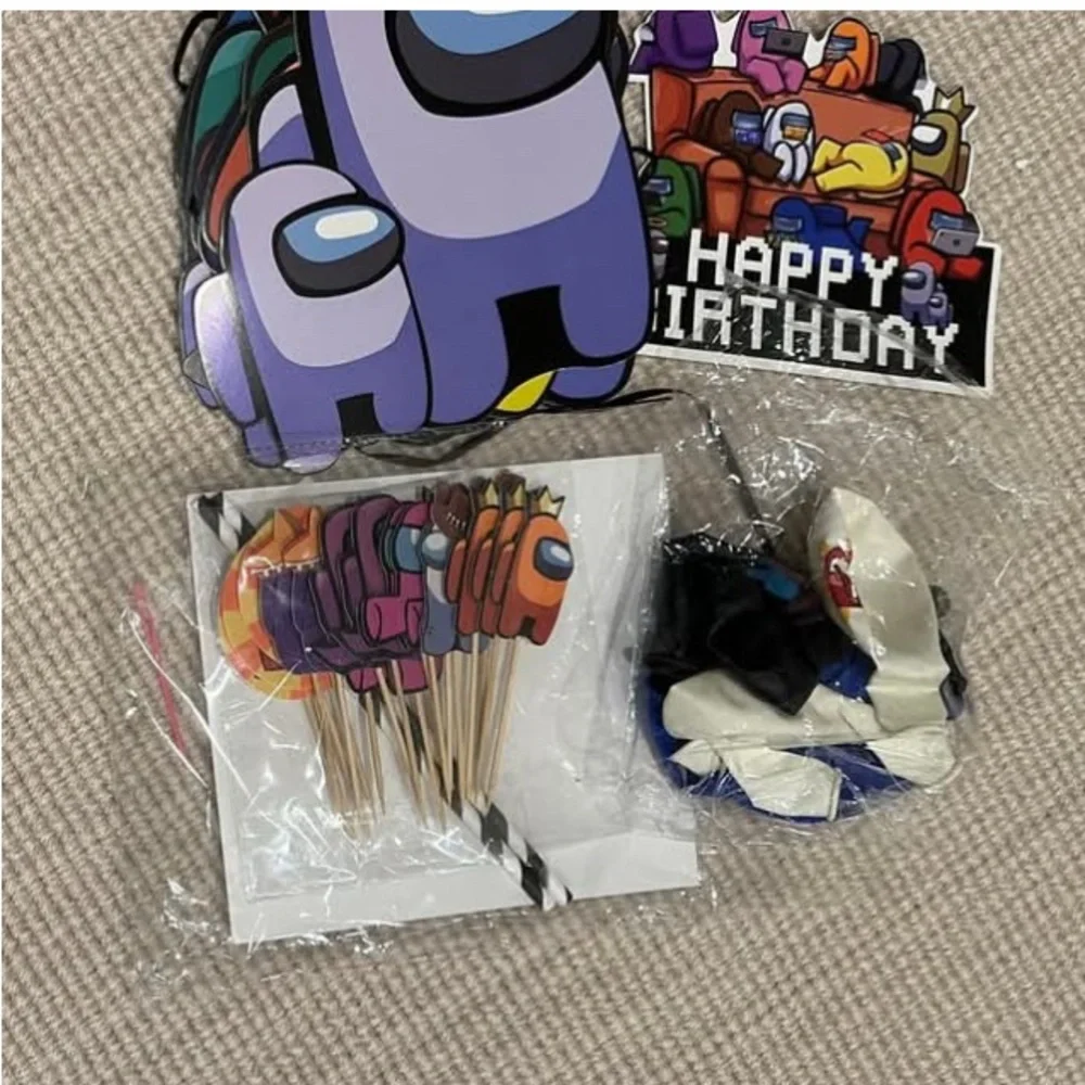 Among Us Birthday Party Banner Set